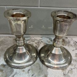Sterling Weighted Candle Holders