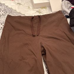 Women’s Life Scrub bottoms Brown  XS 1 back pocket