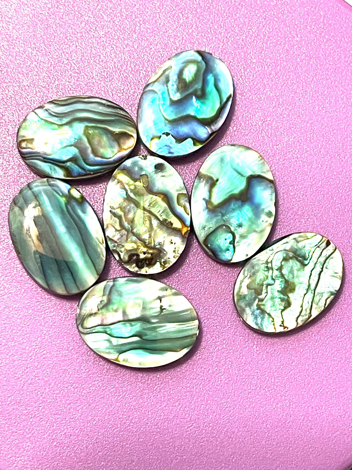 Natural Paua/ Abalone 18mm Beads