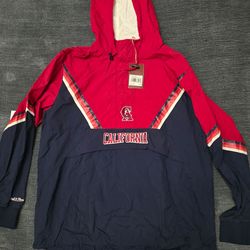 NWT California Anaheim Angels  Baseball Anorak Pullover Windbreaker Jacket 2X