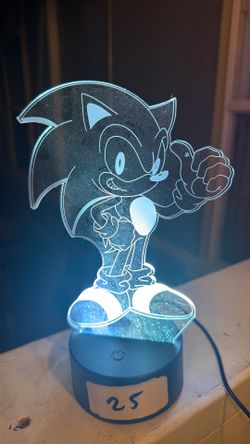 Sonic the hedgehog light up acrylic