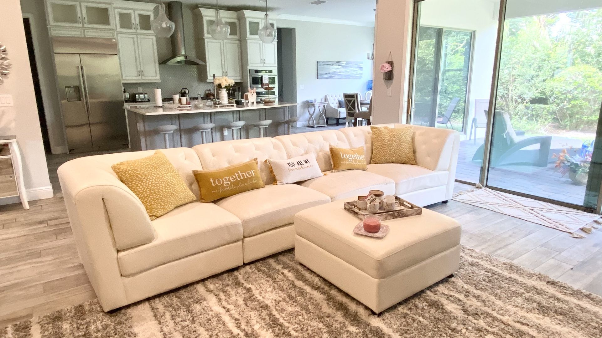 Sectional Sofa And Ottoman