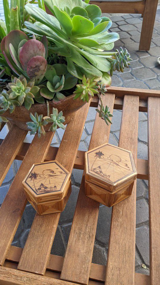 Bamboo Trinket Case Set 
