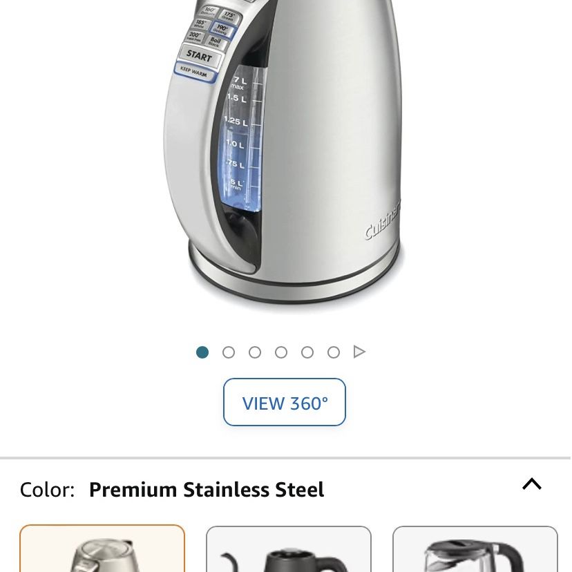 Cuisinart CPK-17 (CT) Programmable 1.7 LTR Electric Kettle Stainless Works  for Sale in San Antonio, TX - OfferUp