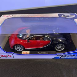 Maisto Diecast Car 1:18 Scale Bugatti Chiron Red
