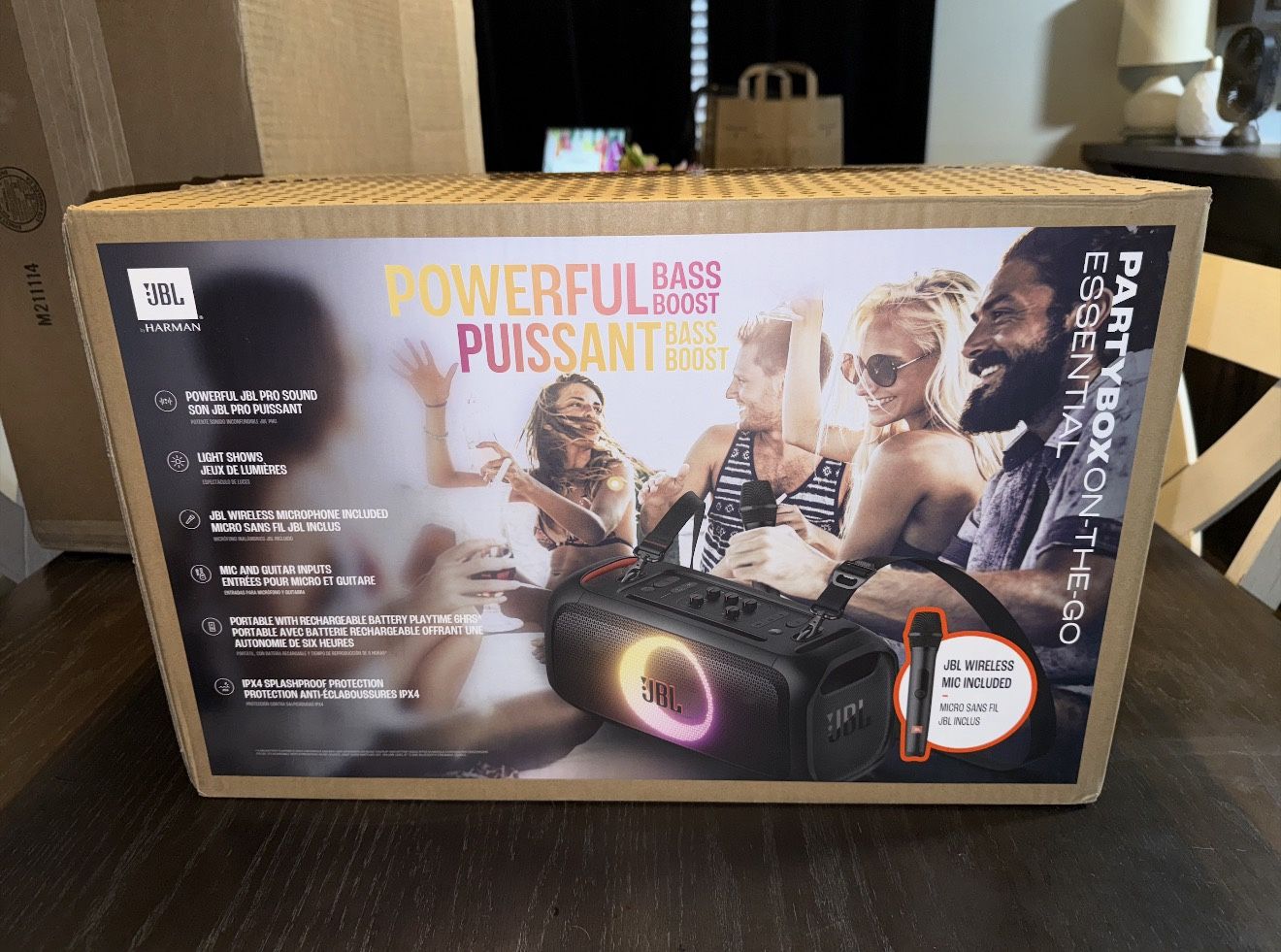 BRAND NEW JBL PartyBox On-The-Go Essential Portable Party Speaker karaoke