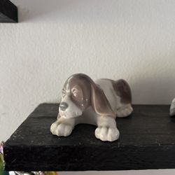 LLADRO "SLEEPY PUPPY" #1072 FIGURINE ~ BEAGLE PUPPY LYING ~ PERFECT!!! ~ ~