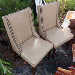 Vintage High Back Chairs(2)