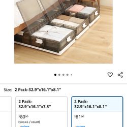 2-Pack Under Bed Storage Containers