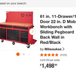 Milwaukee Toolbox 61 Inches 11 Drawers 1cabinet 