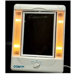 Conair Two-Sided Lighted Makeup Mirror TM8LX Vintage Vanity Magnifying 4 Setting
