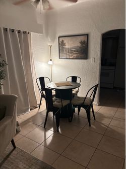 Round Black Table Only