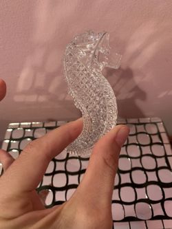 WATERFORD CRYSTAL SEAHORSE PAPERWEIGHT