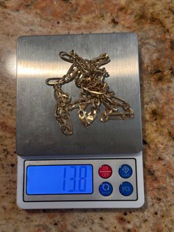 14k figaro chain