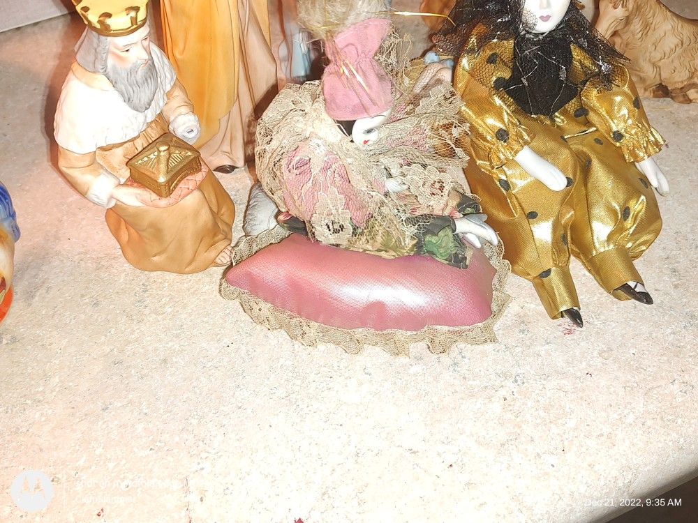 Vintage Porcelain Masquerade Dolls