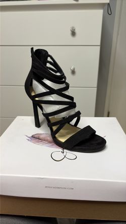 Black Strap Heels 