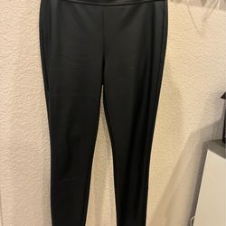Women’s black leather look leggings