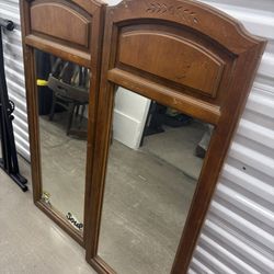 Vintage Real Wood Mirrors