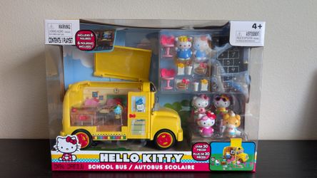 Hello Kitty school bus playset, rare collectible, NEW Sealed