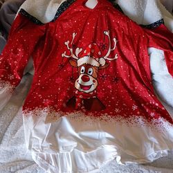 Cute Off Shoulder Christmas Shirt 
