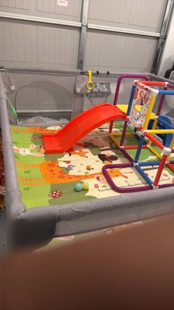 Extra Large Playpen with jungle gym and slide