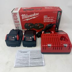 Milwaukee M18 18-Volt Lithium-Ion XC Starter Kit with Two 5.0Ah Battery and Charger
