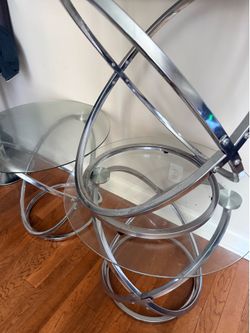Circular glass tables