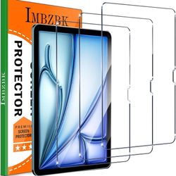 new 3 Pack Screen Protector for iPad Air 11 Inch 6th Generation (M2 2024 6th Gen) 9H Tempered Glass Accessories, Ultra HD, Anti-Scratch, Case Friendly