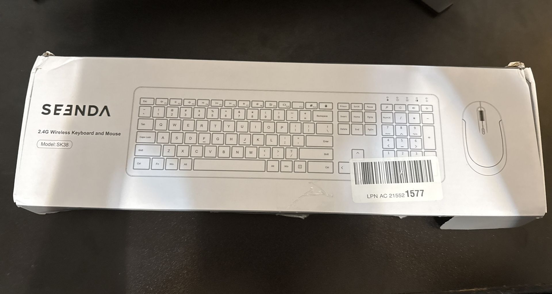 Seenda Wireless Bluetooth Keyboard and Mouse Combo 2.4G Wireless Ultra Slim