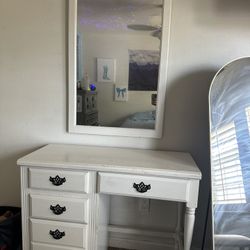 White Wood Vanity