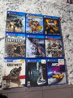 Lot of 9 PS4 Games - Call of Duty, Jedi Fallen Order, Days Gone, Until Dawn & More