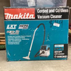 (UA) Makita 18V X2 LXT Lithium-Ion (36V) Cordless/ Corded 4 Gallon HEPA Filter Dry Dust Extractor/Vacuum Kit (5.0Ah) 