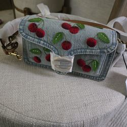 Coach Cherry  Deming  Crossbody  New  Never Used  