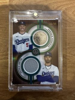 2025 Topps Tribute Dual Relic Freddie Freeman/Mookie Betts /99 - LA Dodgers