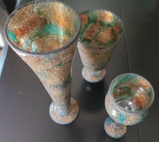 Mosaic Vase And Candle Holder Set