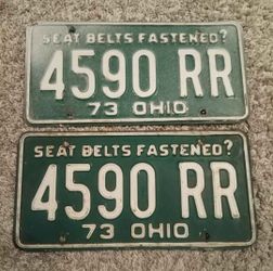 4 sets of old Ohio license plates