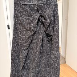 Mulberry silk star polka dot bow skirt Size L