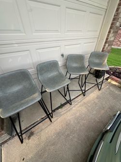 Leather bar stools