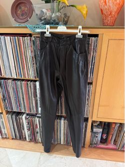 PRICE DROP: VTG,NWT, MADE in USA LANNA, 4, lined, DARK BROWN LAMBSKIN LEATHER pt