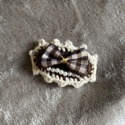 Handmade Crochet Bow Hair Clip