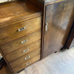 Kids Or Small Armoire.  Drawers And Hanging Closet 