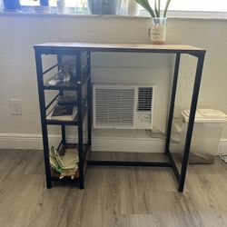 Dining Table Set with 3 Storage Shelves and 2 chairs