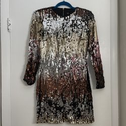 Zara Sequin Dress in Gold, Silver, and Black