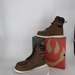 WOLVERINE MEN'S TRADE WEDGE 8" MOC-TOE STEEL-TOE WORK BOOT ‼️10% OFF ORIGINAL PRICE‼️