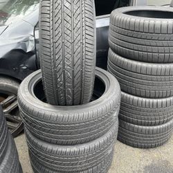 235/45/18 Bridgestone set of used tires in great condition 250$ plus tax for 4. Installation balance and alignment available but not included.  Road f
