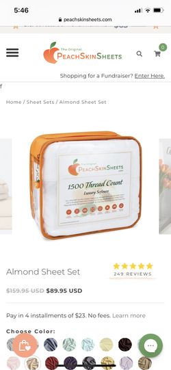 Peach skin sheet