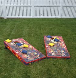 Pinball Machine Inspired Cornhole Set