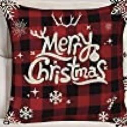 Christmas Pillow Covers, Linen, New