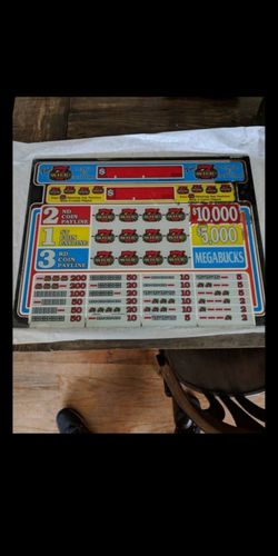 Glass slot machine sign