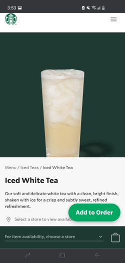 Starbies Iced White Tea For You